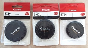 ★送料無料！★ Canon レンズキャップ 3個セット ★ E-55U、E-62U、E-67