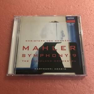 2CD 国内盤 クリストフ フォン ドホナーニ マーラー 交響曲第9番 ハルトマン アダージョ 交響曲第2番 Mahler Christoph von Dohnanyi