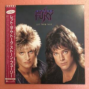 美品 LP 国内盤 帯付 ストーン フューリー レット ゼム トーク Stone Fury Let Them Talk