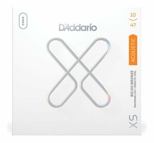 ★ D'Adario XSABR1047-3P × 1 Akogi String 3 SET PACK XS 80/20 Бронзовый дополнительный свет .010-.047 ★ Новая доставка включена/почтовая служба