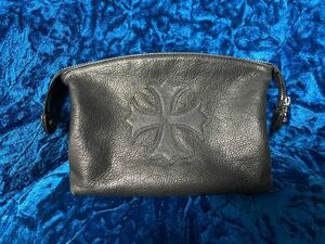 クロムハーツ レザーポーチ 小物入れ CHプラスパッチ バッグ バック　CHROME HEARTS