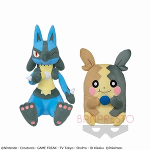 全2種セット【ルカリオ&モルペコ まんぷくもよう】ポケットモンスター もぐもぐタイム でっかいぬいぐるみ BIG タグ付き 新品 LF