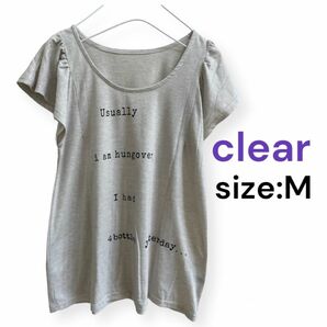 【即日配送】clear/クリアー フリル袖Tシャツ　Mサイズ