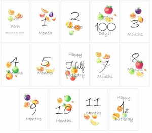 月齢カード　記念撮影　マンスリーカード　成長