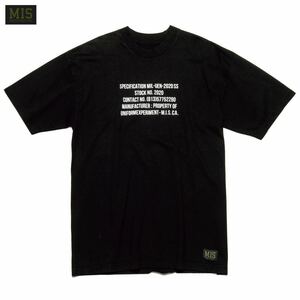 【新品未使用】20SS 新品 uniform experiment UE ユニフォームエクスペリメント SOPHNET ソフネット MIS TEE Tシャツ カットソー BLACK