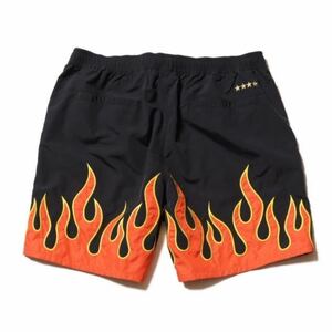 【良品】 FCRB f.c real bristol エフシーレアルブリストル SOPHNET ソフネット FIRE FLAME SHORTS ショーツ ショートパンツ RED S レッド