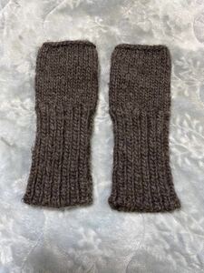 【良品】【送料最安360円】 NUMBER NINE ナンバーナイン KNIT GLOVE ニットグローブ 手袋 小物 BROWN ブラウン 茶色 即決早い者勝ち