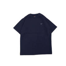 ビンテージ 90s 00s nike small swoosh Tシャツ L navy 紺 刺繍 スウォッシュ vintage tee old オールド ナイキ スポーツ ワンポイント _画像2