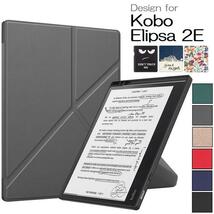 Kobo Elipsa 2E E Ink 10.3インチ用 PU+TPUカバーケース 電子書籍 耐衝撃 手帳型オートスリープ機能スタンド 顔柄_画像1