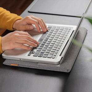 MacBook Air13.3対応ノートブック、タブレット用布 帆布ポーチ保護ケース スリーブケースG500 ハンドバッグ撥水 灰の画像8