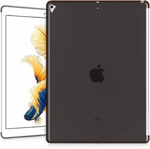 iPad Pro 9.7inch 2016用 TPU ソフト バック カバー 半透明 背面ケース 落下防止 スマートカバー ブラック