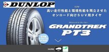 ◆新品SUVタイヤ◆ダンロップ DUNLOP グラントレック PT3 225/60R18 100H【2022年製！】●1本価格（4本単位売）★ショップ直送は送料安い！_画像6