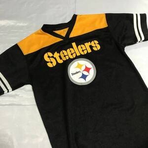 NFL ピッツバーグスティーラーズ 半袖Tシャツ レディース ジュニア Lサイズ アメフト ゲームシャツ スポーツウェア トレーニング