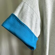 90s USA製 FRUIT OF THE LOOM アーム ダブルフェイス Tシャツ XL グレー ブルー シングルステッチ フルーツオブザルーム 80s ビンテージ_画像5