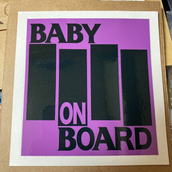 baby on board BLACK FLAG 風 ステッカーFILMAGE