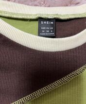 未使用 SHEIN EZwear カラーブロック フレアヘム Tシャツ M_画像9
