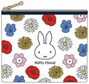 最後の1つ　　　Miffy floral ティッシュポーチ W14.4×H15.5×D2cm 