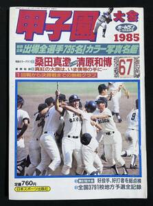 ホームラン 1985年9・10月合併号 甲子園大会 第67回全国高校野球選手権大会総集 PL学園 桑田真澄 清原和博 カラー名鑑