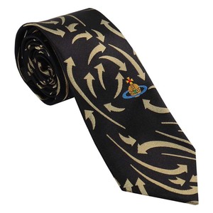  Vivienne Westwood necktie AW2022 model S81050001 W00CB N401-BLACK approximately 7cm slim arrow seal popular high class brand for man men's 