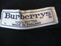 ☆中古美品☆ 90s Burberrys バーバリーズ　ポロシャツ メンズ Ｌサイズ ネイビー イングランド製_画像4