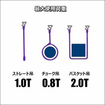 ベルトスリング CE規格品 ナイロンベルトスリング ストレート吊1T 25mm×1m [1本] 両端アイ型/9ψ_画像7