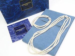 MIKIMOTO ミキモト シルバー金具 淡水パール ネックレス ブレスレット