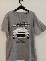 ランサーエボリューション　M　Tシャツ　三菱　ランエボⅣ　ジャッキーチェン　正規品　LANCER　グレー　改造車　ドリフト　頭文字D_画像1