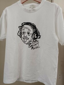 ナチュラルストーリー M アインシュタイン Tシャツ ファックソニー 音楽 20世紀 偉人 natural story 正規品 白T 理系 Dr.ベガパンク SONY