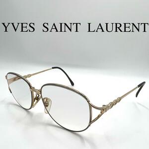 Yves Saint Laurent イヴサンローラン 度入りメガネ サイドロゴ