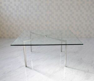 バルセロナテーブル ミース・ファンデルローエ ローテーブル センターテーブル ダイニングテーブル ガラステーブル