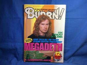 雑誌 BURRN! 2000年12月号 MEGADETH 折込ポスターあり バーン コーポレーション メガデス