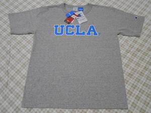 新品！限定！USA製！チャンピオン　T1011　Tシャツ　UCLA　グレー　L　水色ｘ白・ラバープリント　C5-T304　アメリカ製　YALE　ラスト1着