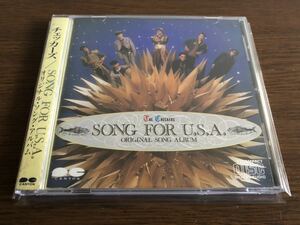 【折込帯】「SONG FOR U.S.A. オリジナル・ソング・アルバム」チェッカーズ 旧規格 D32A0202 消費税表記なし 帯付属 THE CHECKERS