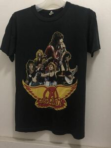 エアロスミス ヴィンテージTシャツ① コピーライトあり（1988年） M ブラック WALK THIS WAY / Aerosmith