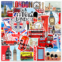 ロンドン ステッカー 50枚セット PVC 防水 シール LONDON イギリス 海外旅行 英国 イングランド ヨーロッパ スーツケース MacBook_画像4