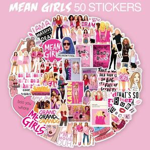 Mean Girls ステッカー 50枚セット PVC 防水 シール ミーンガールズ 女の子 映画 海外ドラマ 学園コメディ ミュージカル