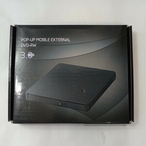 zab003♪POP-UP MOBILE EXTERNAL DVD-RW 黒 USB 3.0 DVDドライブ, 外付け DVD ドライブ