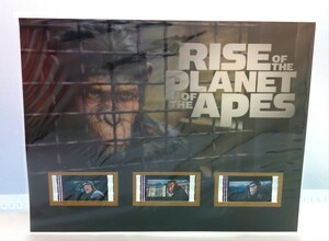 送料200円～☆希少!未使用!2011年 SF映画「猿の惑星 Rise of the Planet of the Apes」ハリウッド オフィシャル フィルム フレーム グッズ