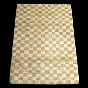 イラン製 ギャッベ ゾランヴァリ／アマレ 114×81cm 手織り ウール じゅたん　玄関マット ラグ 絨毯 ラグマット（ZS-1214）