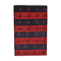 イラン製 ギャッベ ゾランヴァリ 79×52cm 手織り ウール 玄関マット ラグ 絨毯 ラグマット（ZSS-10776）_画像10