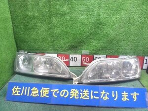 トヨタ クレスタ JZX105 左右 ヘッドランプ ヘッドライト ランプ ハロゲン スタンレー 22-258 右：水入り 要乾燥 現状販売 中古