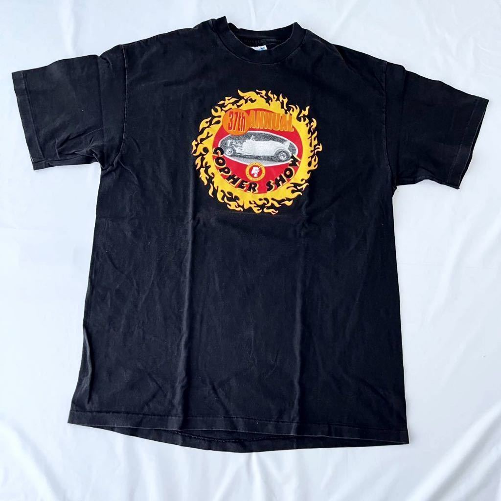 90's HOTROD ホットロッド カスタムショー Tシャツ 黒ボディ USA製