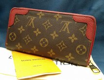 ＄綺麗【 LOUIS VUITTON ルイヴィトン ジッピーウォレット レティーロ M61854 スリーズ 赤 ラウンドファスナー長財布 モノグラム 】KH9465_画像1