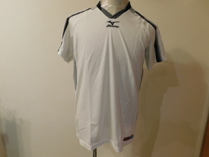 ミズノ ゴルフ ホワイト×グレー×ブラック半袖シャツ Ｏサイズ（５９ＨＶー６２００１）