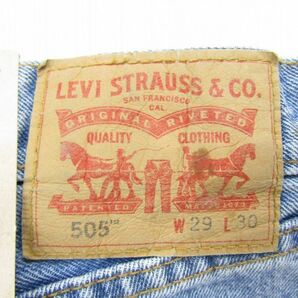 新品未使用 サイズ W29 L30 Levi’s 505 デニム パンツ ジーンズ レギュラー フィット ジーパン ライト ブルー 古着 ビンテージ 3JU1815の画像4