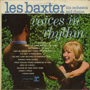 61年 US Reprise トリカラー DGLbl. Les Baxter - Voices In Rhythm [R-6036] ステレオ盤 レス・バクスター EXOTICA Chanson Martin Denny