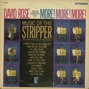 62年 USオリジナル David Rose - More! More! More! Music Of The Stripper [MGM Records SE 4099] Big Band Jazz 美女ジャケ ステレオ盤