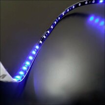 送料無料 LED 流れる テープライト ブルー 青 60cm 12V ナイトライダー風 おまけスイッチ付 (83) メール便_画像3