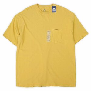 デッドストック 未使用 STAFFORD 00s ポケットTシャツ ポケT 無地 ブランク JCペニー (-9586) マスタード / イエロー XL