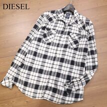 DIESEL ディーゼル 通年 レギュラーフィット★ 長袖 ウエスタン チェック シャツ Sz.XL　メンズ　I3T00209_6#C_画像1